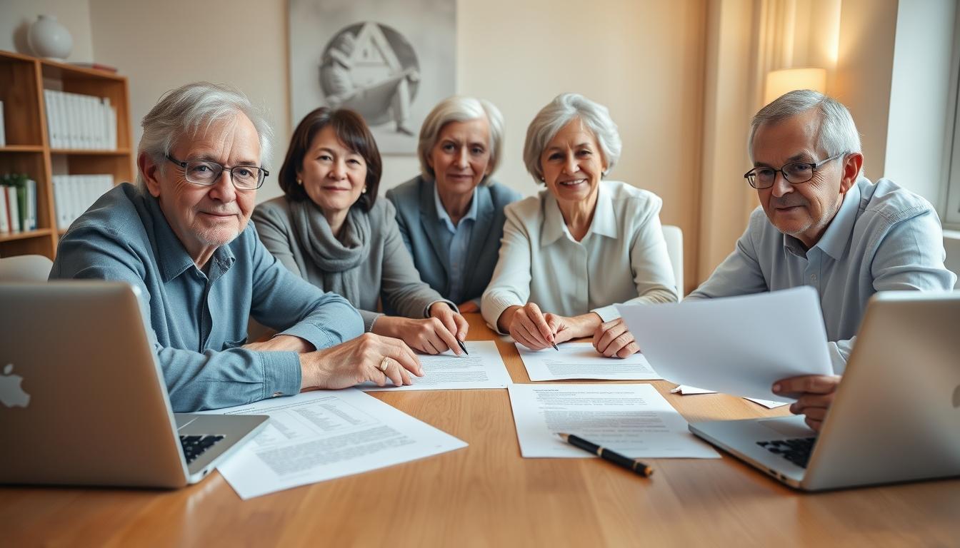 Senior legal team and family support